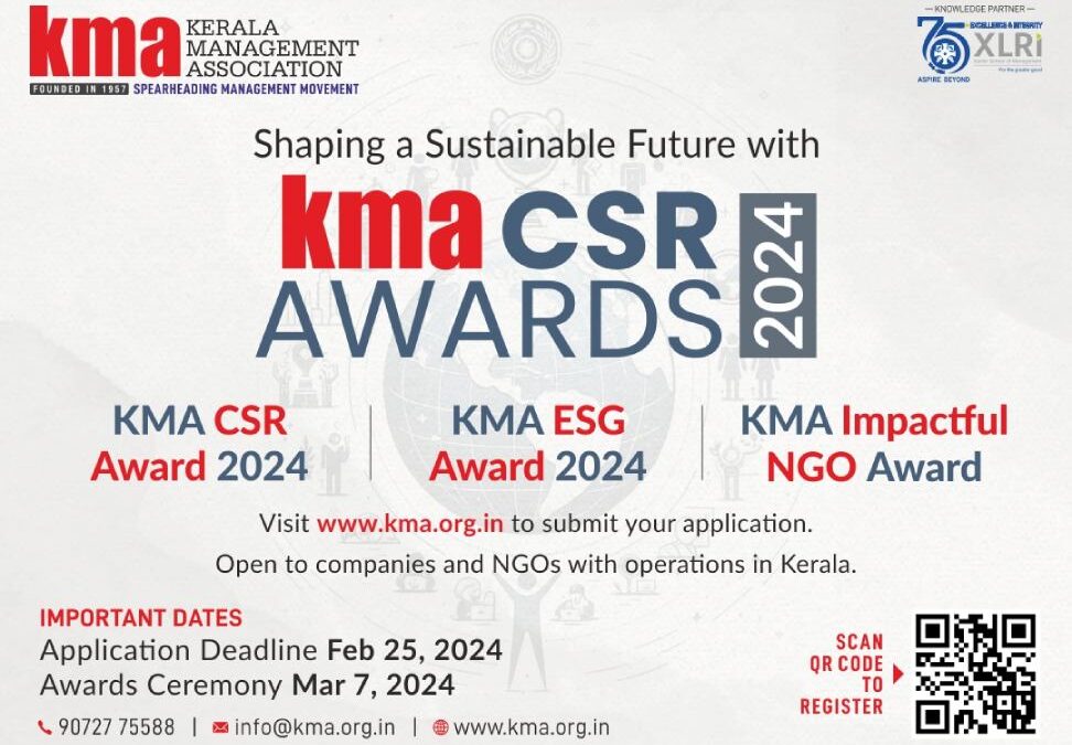 Honoring Excellence in CSR and ESG Leadership, KMA Invites Entries for KMA CSR Awards 2024